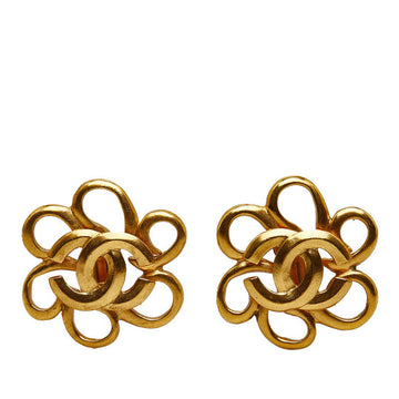 Top Quality Chanel Flowers Cocomark Earrings Gold  Ladies Chanel