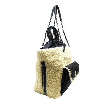 White Top Quality Chanel Large Coco Neige Shopping Tote Satchel