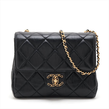 Top Quality Chanel Matrasse Single Flap Single Chain Bag Black