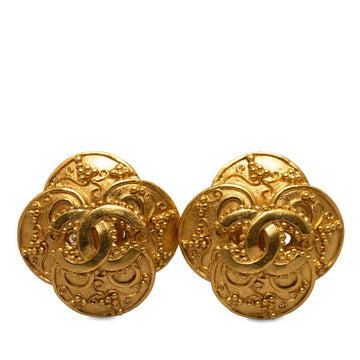 Top Quality Chanel   Cocomark Alabesk Clover Earring Gold Makeup  CHANEL