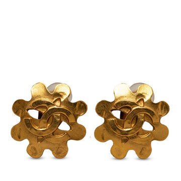 Top Quality Chanel   Clip On Sun Earrings Gold Plated Women's