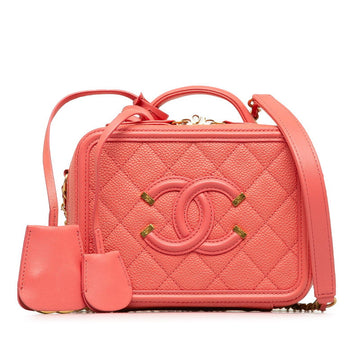 Top Quality Chanel Matrases Coco Mark CC Figure Handbags houlder Bag 2WAY Pink Caviar S  CHANEL