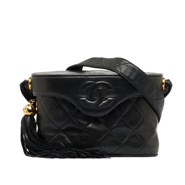 Top Quality Chanel Cocomark Tassel winged Shoulder Bag Black Leather  Chanel