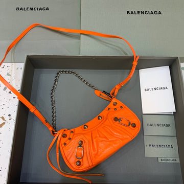 BLN-Ciaga Le Cagole Mini Bag With Chain In Orange, For Women,  Bags 8.2in/21Luxe Carry