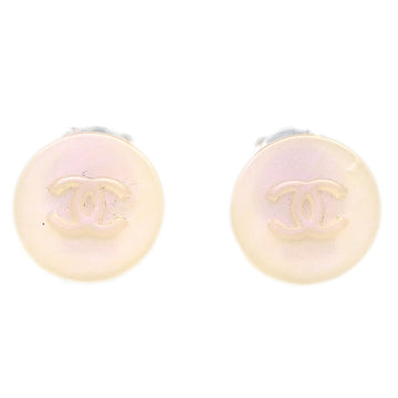 Top Quality Chanel Button Earrings White Clip-On 00C
