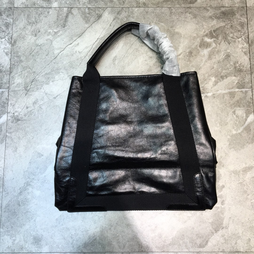 BLN-Ciaga Navy Medium Cabas Tote Bag In Black, For Women,  Bags 14.1in/36Luxe Carry