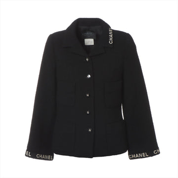 Top Quality Chanel Coconut Button 95A Wool  Nylon Jacket 38  Black P05747V04386 Twid Logo Stitching