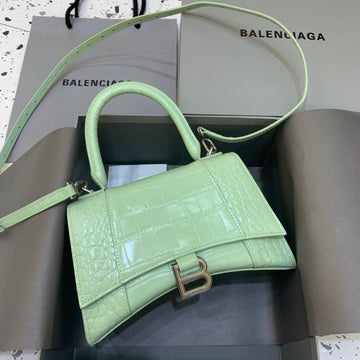 BLN-Ciaga Hourglass Small Handbag In Light Green, For Women,  Bags 9in/23Luxe Carry