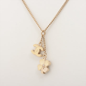 Top Quality Chanel Coco Clover 07P Necklace GP   Pearl G
