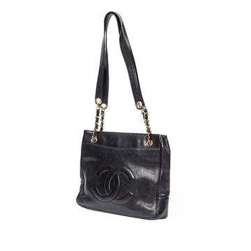 Black Top Quality Chanel Caviar CC Tote