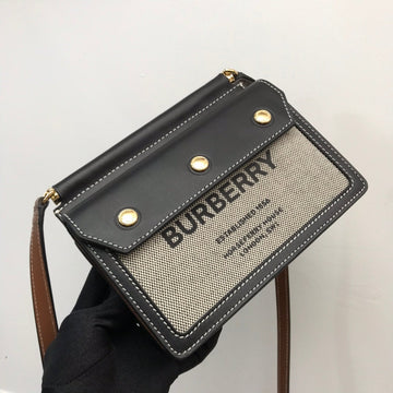 B-Berry - Luxe Carry  Mini Horseferry Print Title Bag With Pocket Detail Black For Women, Bags 7.5in/19Luxe Carry 80428521