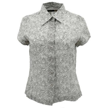 Top Quality Chanel Short Sleeve Shirt White Black 99P #36