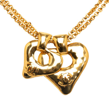 Top Quality Chanel   Coco Double Heart Necklace G   Chanel