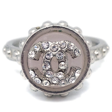 Top Quality Chanel Ring Rhinestone Silver #52 #12 02C