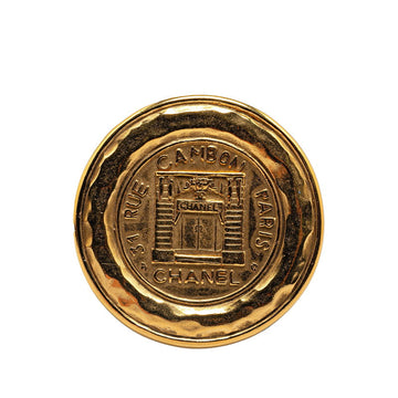 Top Quality Chanel Cambon Round Brooch Gold Plated