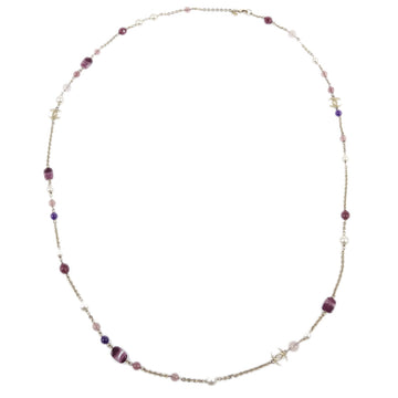 Top Quality Chanel Stone Artificial Pearl Chain Necklace 07A