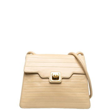 Top Quality Chanel   Flap Shoulder Bag Lambskin Beige Ladies