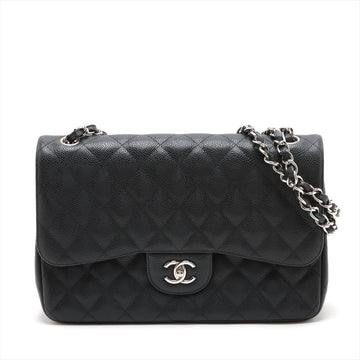 Top Quality Chanel DECAMATRASSE 30  Caviar S Double Flap Double Chain Bag Black Silver  15th A58600