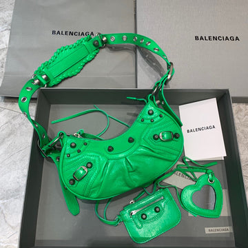 BLN-Ciaga Le Cagole XS Shoulder Bag In Green, For Women,  Bags 10.2in/26Luxe Carry 6713091VG9Y3809