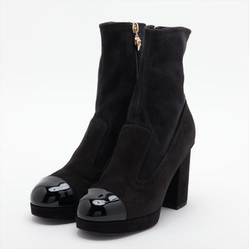 Top Quality Chanel Short Coco Boots 35.5 Ladies Black G45195