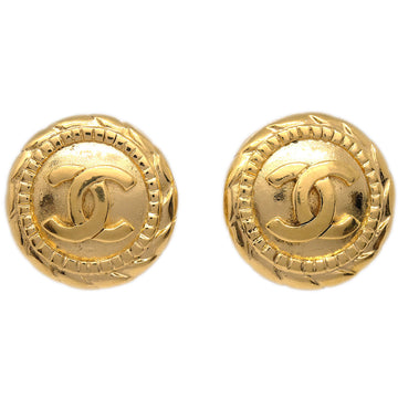 Top Quality Chanel Gold Button Earrings Clip-On 23