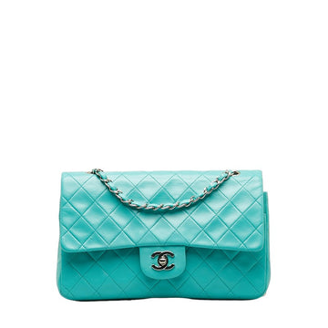 Top Quality Chanel Matrace 25 Cocomark Double Flap ilver  Chain Shoulder Bag Light Green  Lady CHANEL