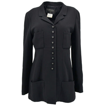 Top Quality Chanel Spring 1996 Single Breasted Jacket Black 96P #40