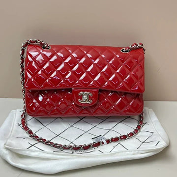 Top Quality Chanel Patent Classic Jumbo Double Flap Bag - Red B3-33