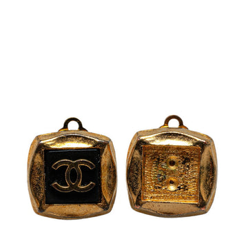 Top Quality Chanel   Coco Mark Earrings Gold Black