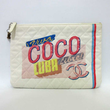 Top Quality Chanel Canvas Clutch Bag Multicolor