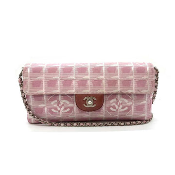 Top Quality Chanel Nylon Jacquard Chain Shoulder Bag Pink