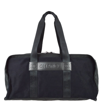 Top Quality Chanel Black Felt Sport Line Duffle Gym Bag