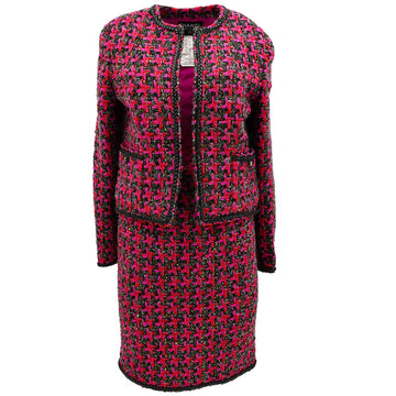 Top Quality Chanel Setup Suit Jacket Skirt Black