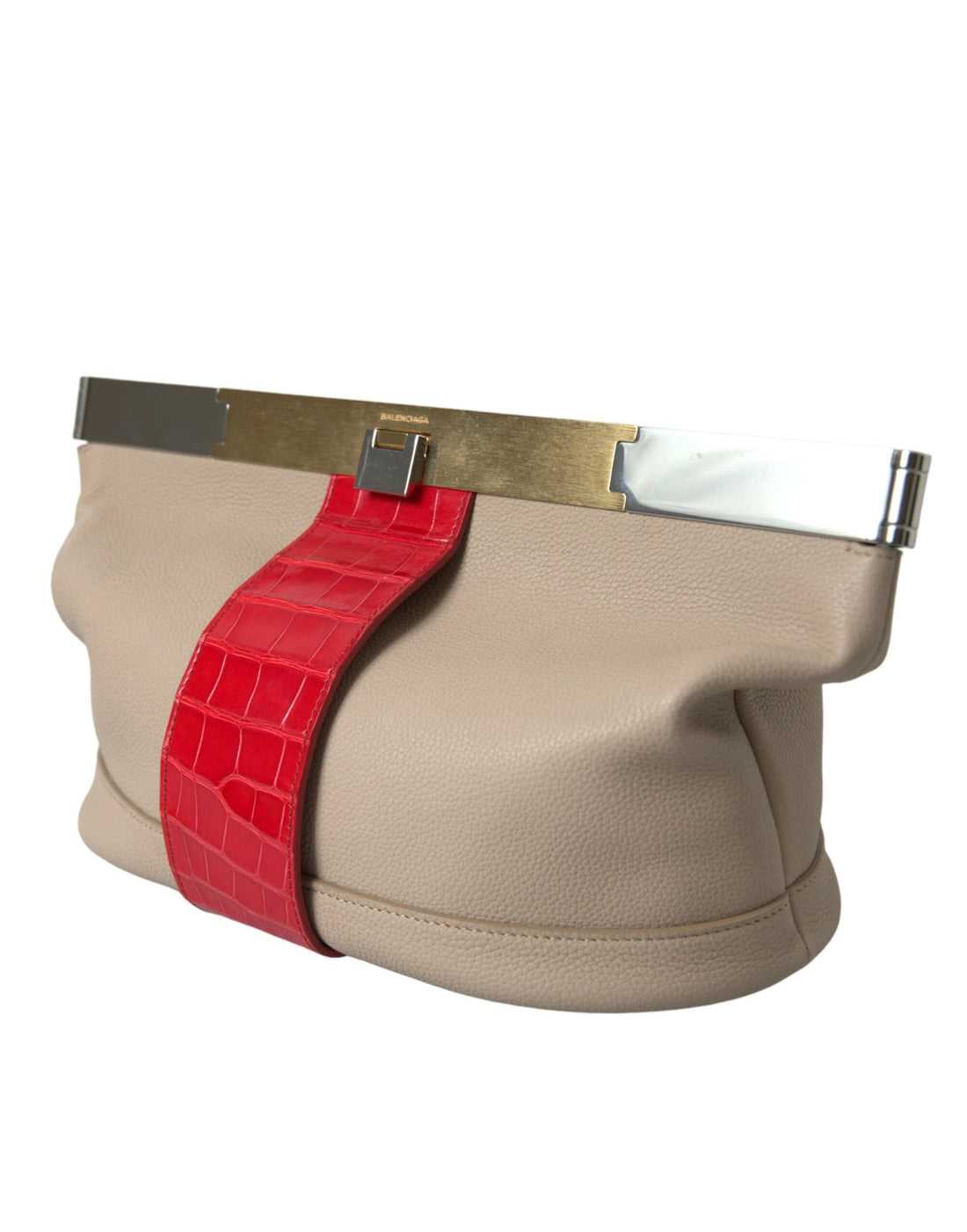 Blnciaga Two Tone Exotic Leather Women's Clutch