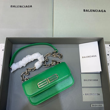 BLN-Ciaga Gossip Small On Chain Shoulder Bag Green, For Women,  Bags 7.4in/19Luxe Carry