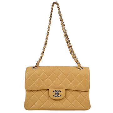 Top Quality Chanel Beige Lambskin Double Sided Classic Flap Shoulder Bag