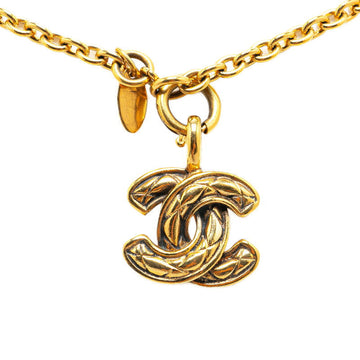 Top Quality Chanel Mini Matelasse Coco Mark Necklace Gold Plated