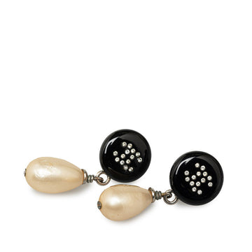 Top Quality Chanel Coco Swing Pearl Pierce Black Pearl Metal Line Stone  Chanel