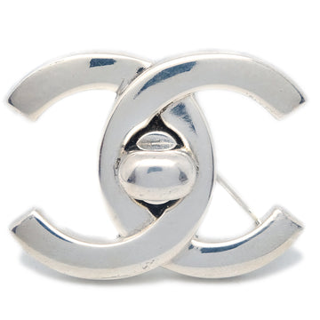 Top Quality Chanel Turnlock Brooch Pin Silver Large 96P