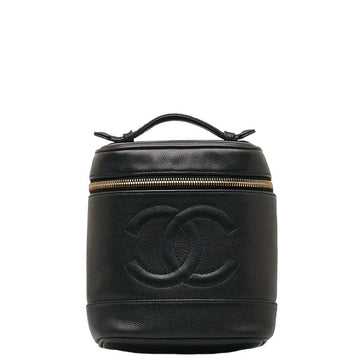 Top Quality Chanel DECACOCOMARK Handbag Vanity Bag Black Caviar S  CHANEL