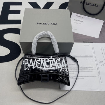 BLN-Ciaga Hourglass Small Handbag In Black, For Women,  Bags 9in/23Luxe Carry
