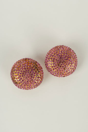 Boucles d'oreilles strass?©es Chanel