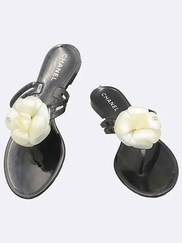 G26012 Camellia decoration women s flip flops 250MM Chanel
