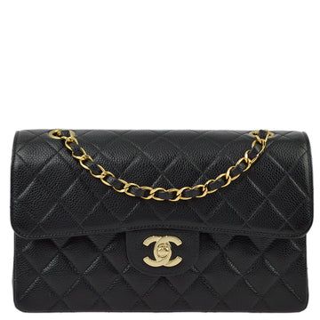 Top Quality Chanel Black Caviar Small Classic Double Flap Shoulder Bag