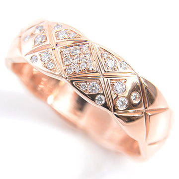 Top Quality Chanel Coco Crush Medium Diamond Ring 750PG Pink Gold