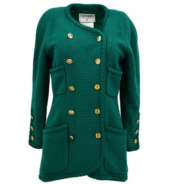 Top Quality Chanel Double Breasted Jacket Green 23 #40