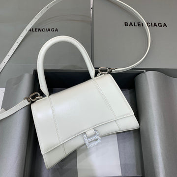 BLN-Ciaga Hourglass Small Handbag In White, For Women,  Bags 9in/23Luxe Carry 5928331QJ4Y9028