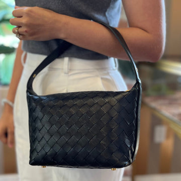 B-VENETA Mini Wallace Intrecciato Leather Shoulder Bag