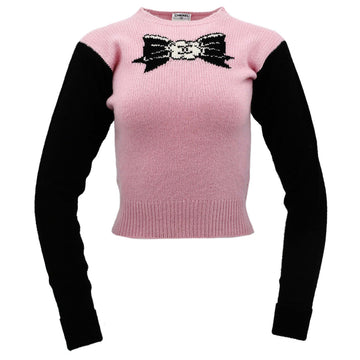 Top Quality Chanel Fall 1995 bow-print cashmere jumper #38