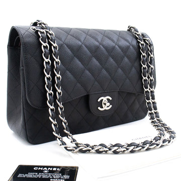 Top Quality Chanel 11" Large Grained Calfskin Double New Chain Shoulder Bag